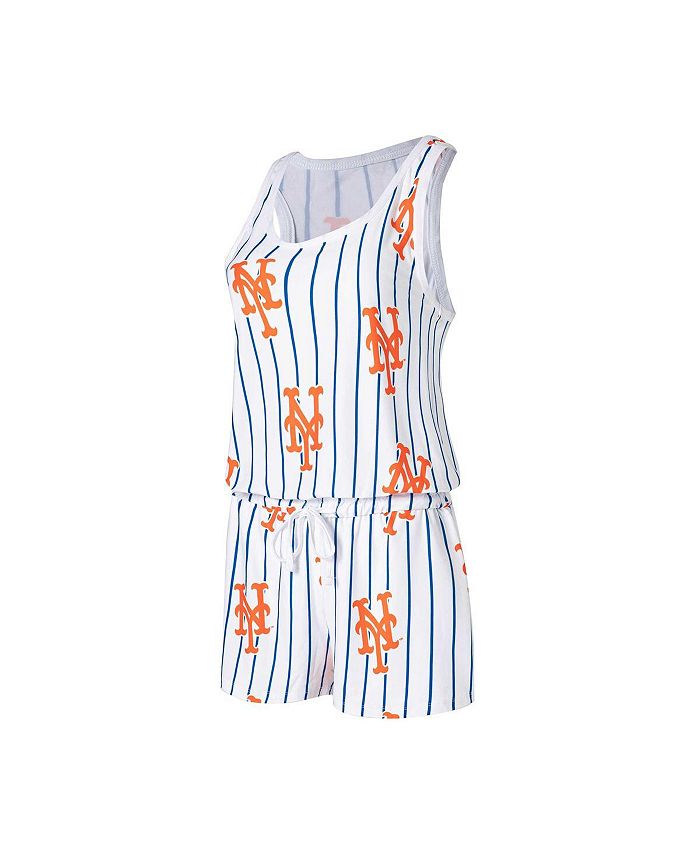 Concepts Sport Women s White New York Mets Reel Pinstripe Knit