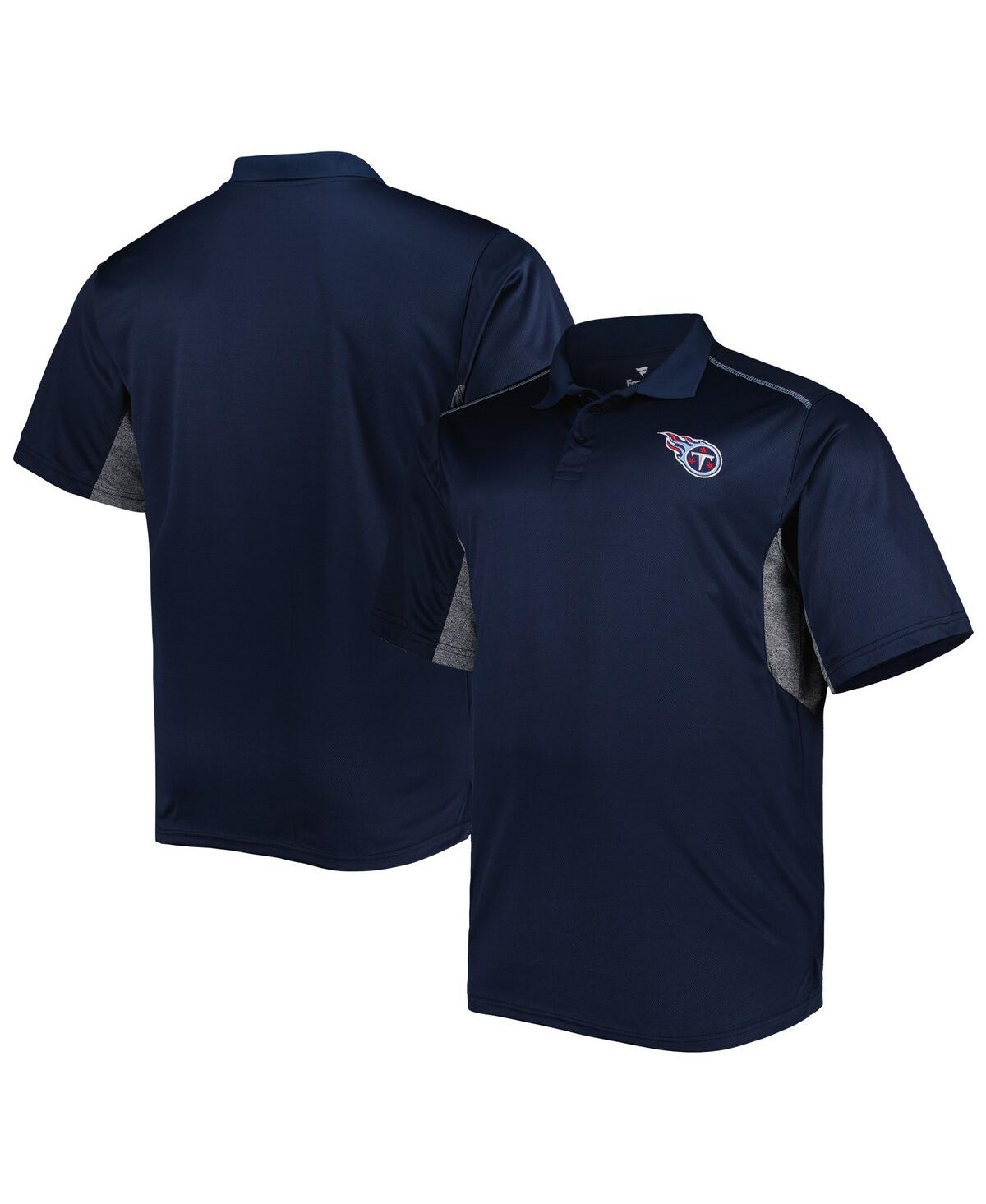 Fanatics Men's Navy Tennessee Titans Big And Tall Team Color Polo Shirt