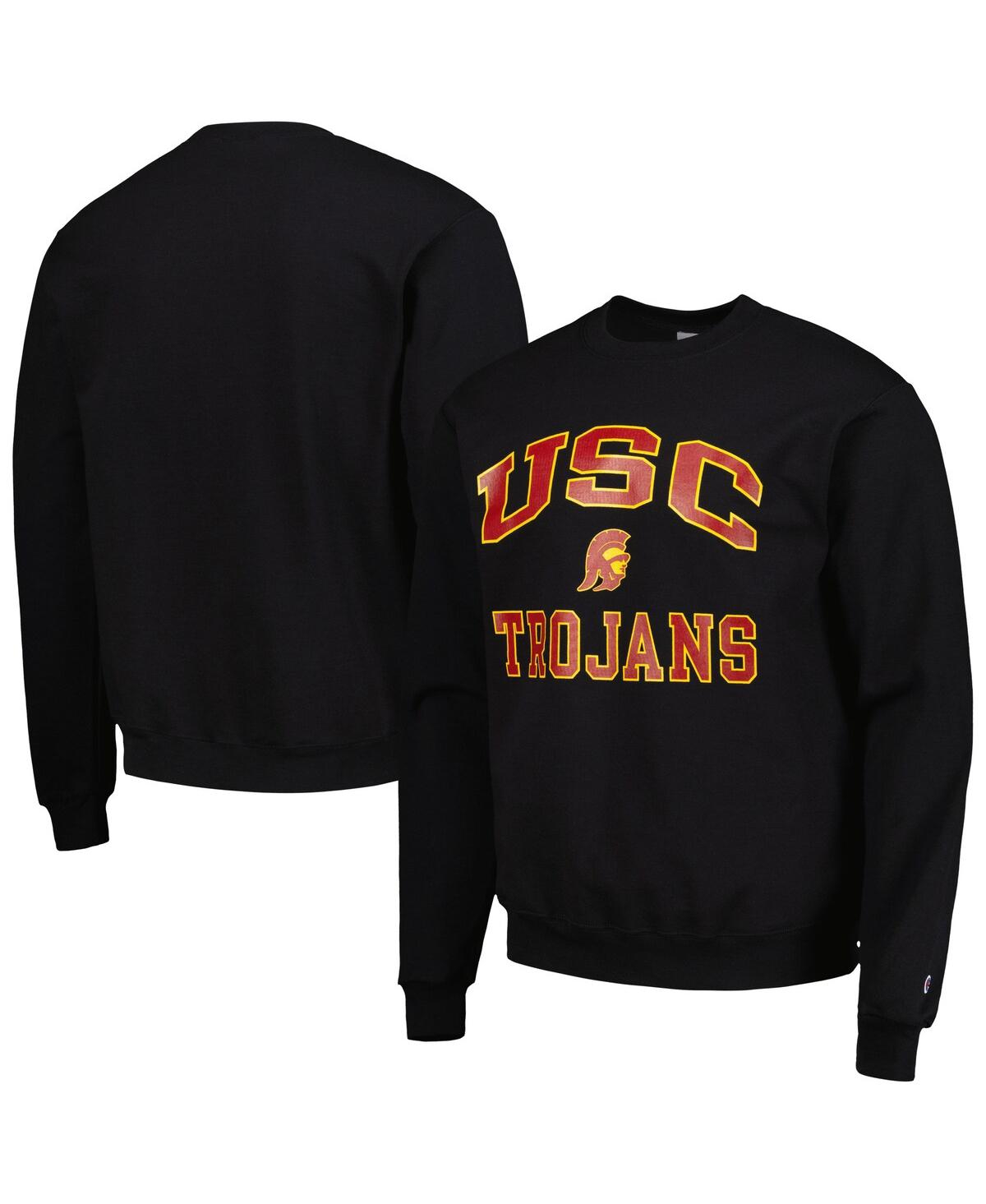 Shop Champion Men's  Black Usc Trojans High Motor Pullover Sweatshirt