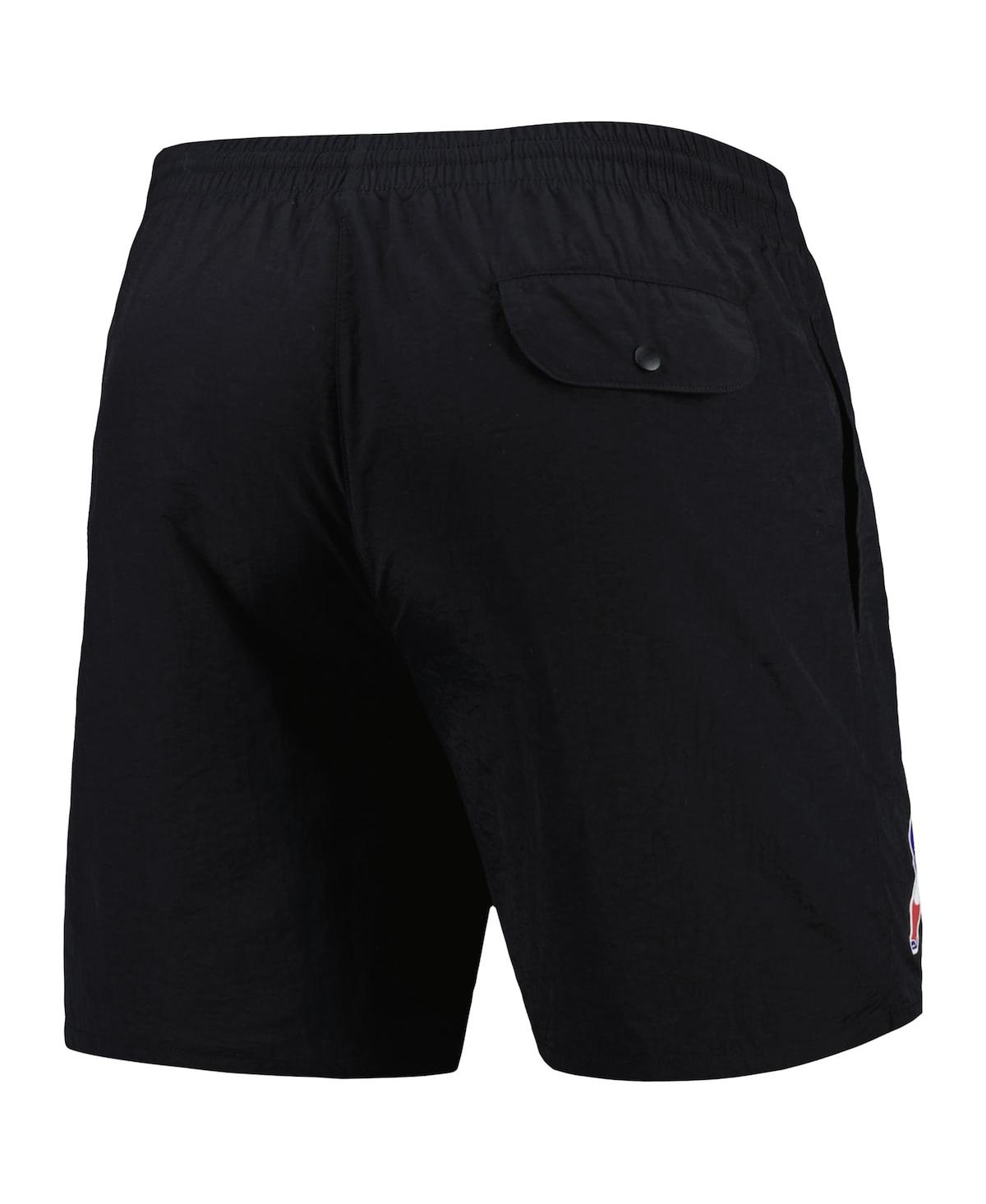Men's Mitchell & NessNew England Patriots Team Essentials Nylon Shorts - Black