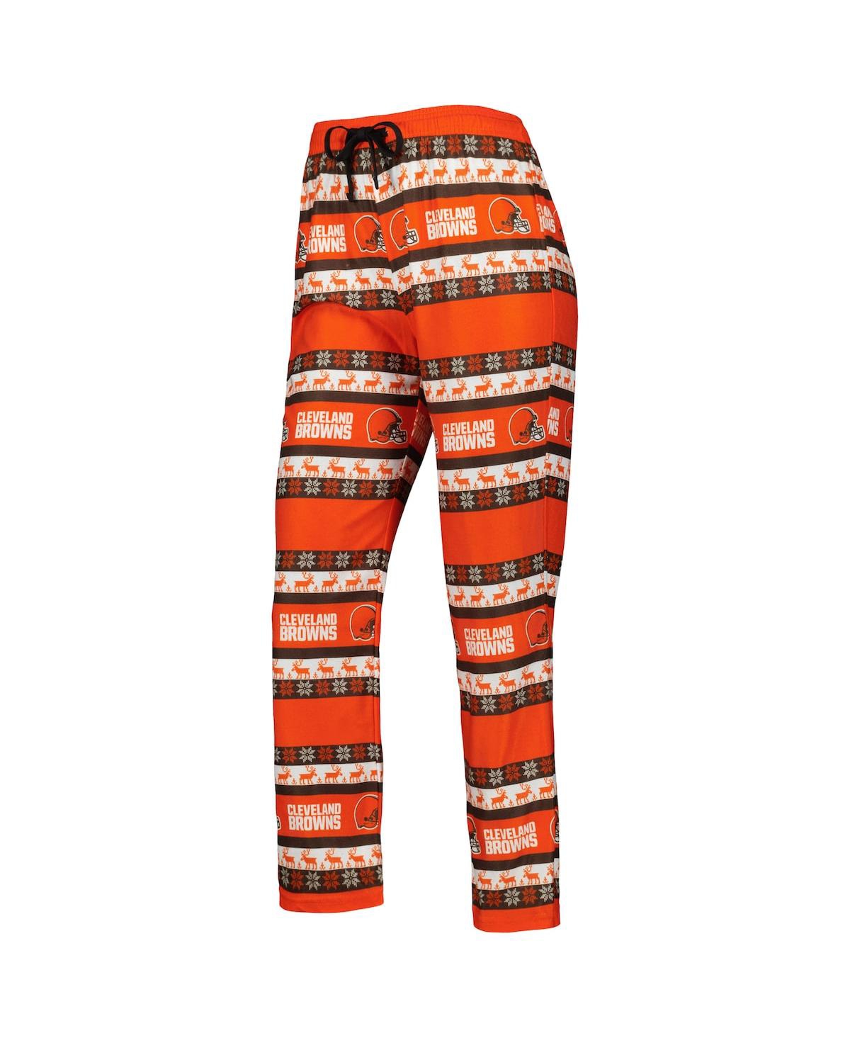 Shop Foco Women's  Orange Cleveland Browns Holiday Ugly Pajama Set