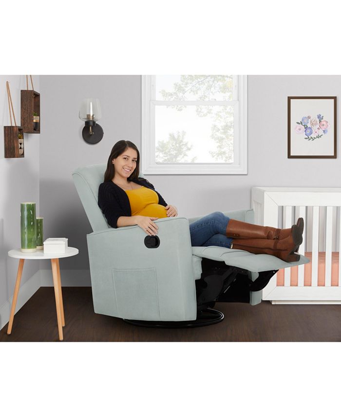 Evolur Raleigh Upholstered Plush Seating Glider Swivel, Recliner