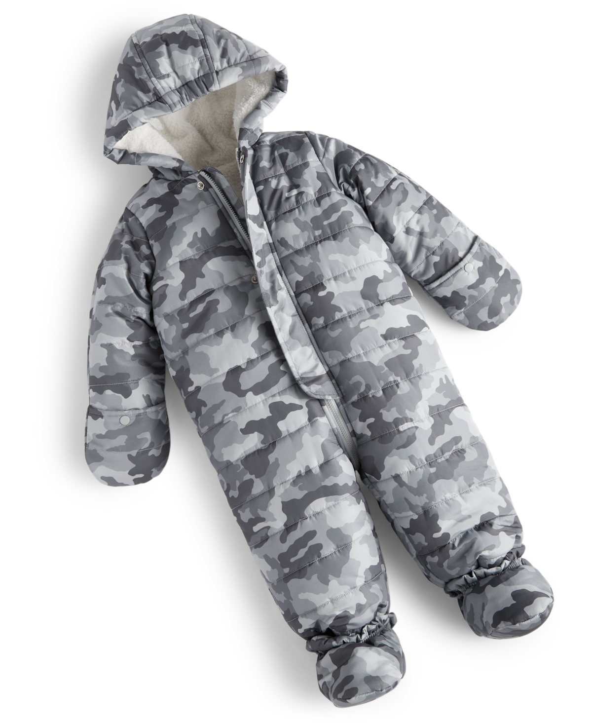 First Impressions Baby Boys Camo Quilted Snowsuit, Created For Macy's In High Rise
