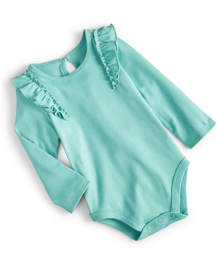 First Impressions Baby Girls Ruffled Bodysuit, Created for Macy's - Macy's