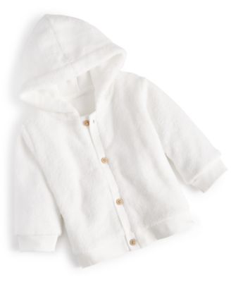 First Impressions - Baby Faux-Sherpa Hooded Jacket
