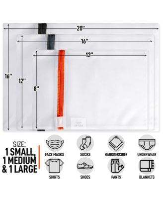 3 Pack Reusable Mesh Laundry Bags for Washing Machine