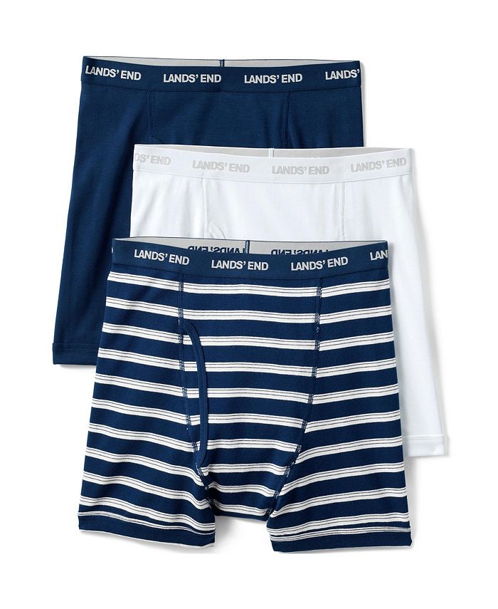 Lands' End Men's 3 Pack Knit Boxer Briefs Macy's