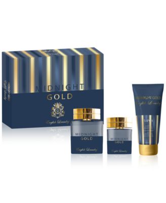 English Laundry Mens 3-Pc Midnight Gold Eau de Parfum Gift Set 18090₽