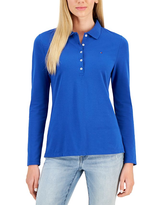 Women's solid 2025 color polo shirts