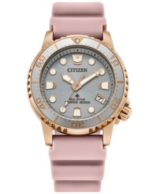 Citizen Eco-Drive Women's Promaster Dive Pink Strap Watch 37mm