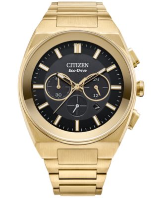 Citizen Eco-Drive Men's Chronograph Modern Axiom Gold-Tone Stainless ...