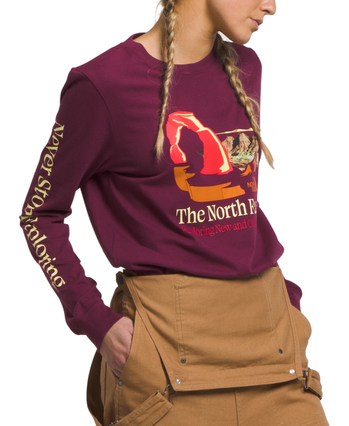The North Face Women's Places We Love Long-sleeve T-shirt In Boysenberry,sun Sprite