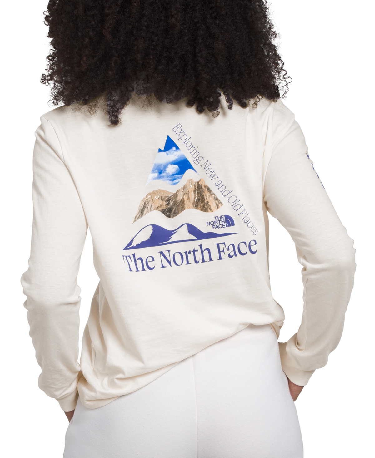 The North Face Women's Places We Love Long-sleeve T-shirt In Gardenia White,cave Blue