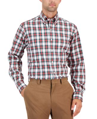 Club Room Men's Regular-Fit Randall Plaid Dress Shirt, Created for