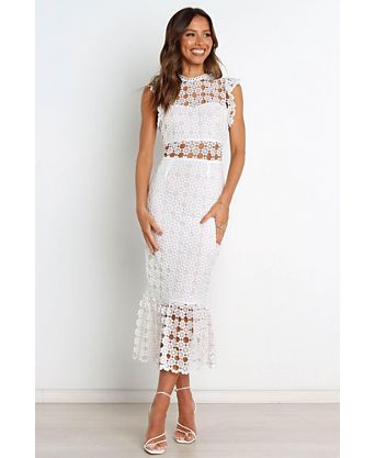 white beach dresses for women A-line Spaghetti Strap Lace Chiffon Wedding Dress WD290 US6 / White Linen 30.0% Summer White Midi Beach Dress