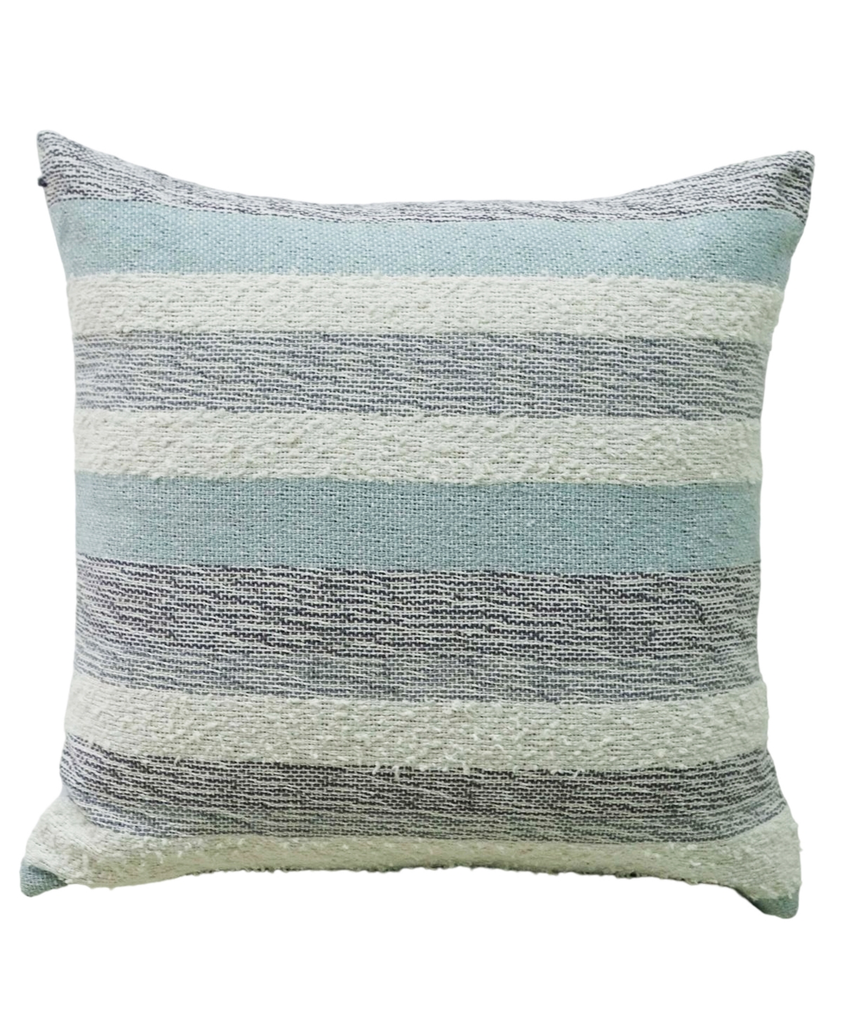 Vibhsa Linden Street Handwoven Textured Stripe Decorative Pillow, 20" X 20" In Multi Color