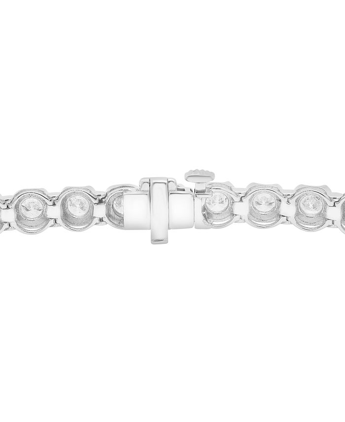 Macy's Diamond Princess Tennis Bracelet (10 ct. t.w.) in 14k White Gold -  Macy's