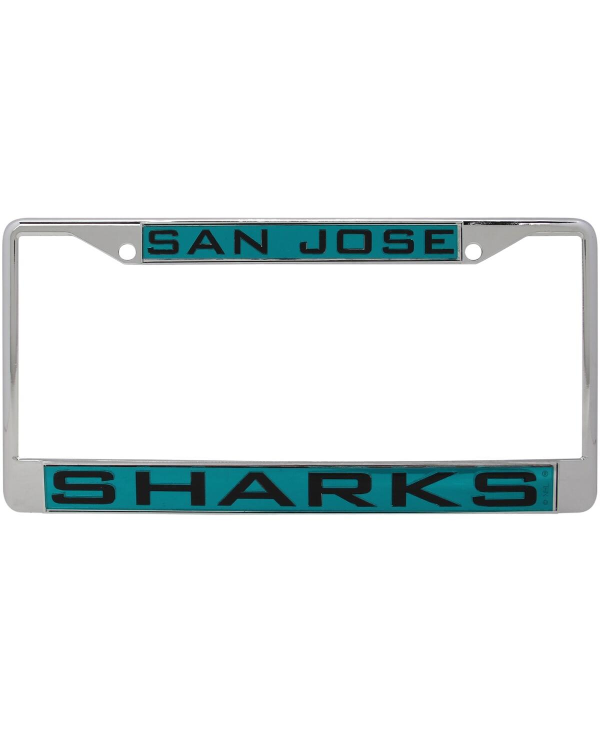 Wincraft San Jose Sharks Laser Inlaid Metal License Plate Frame In Multi