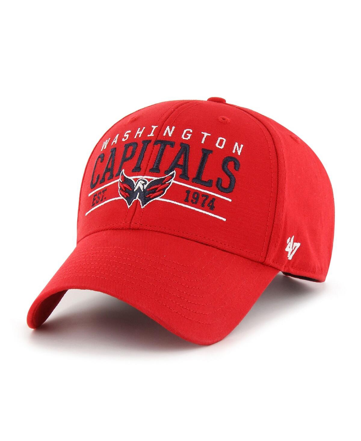47 Brand Men's ' Red Washington Capitals Centerline Mvp Adjustable Hat