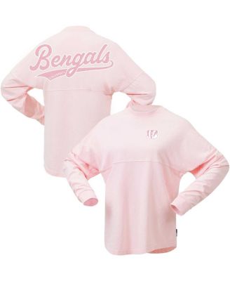 Women s Pink Cincinnati Bengals Millennial Spirit Jersey T shirt