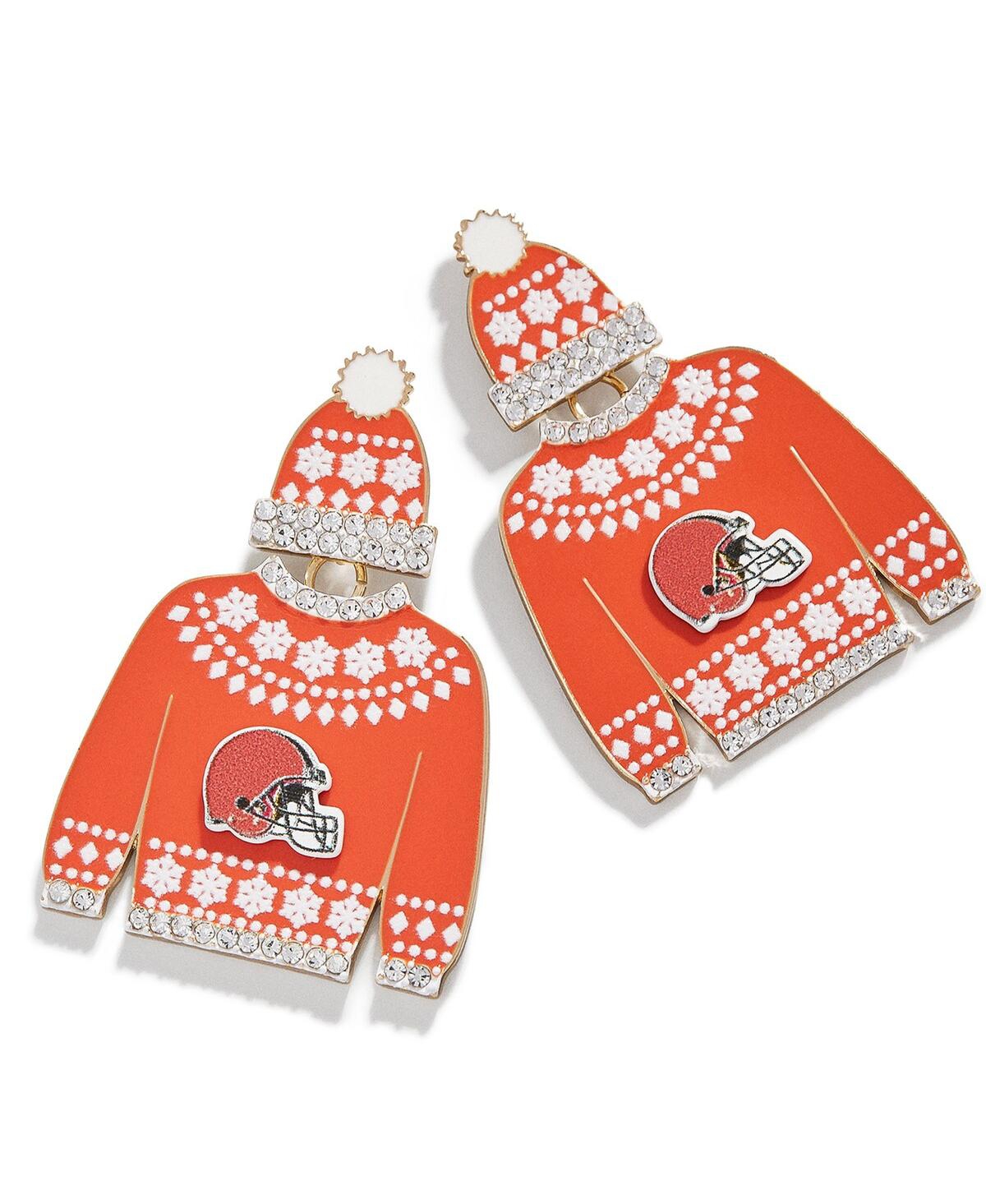 Baublebar Women's  Cleveland Browns Sweater Earrings In Orange