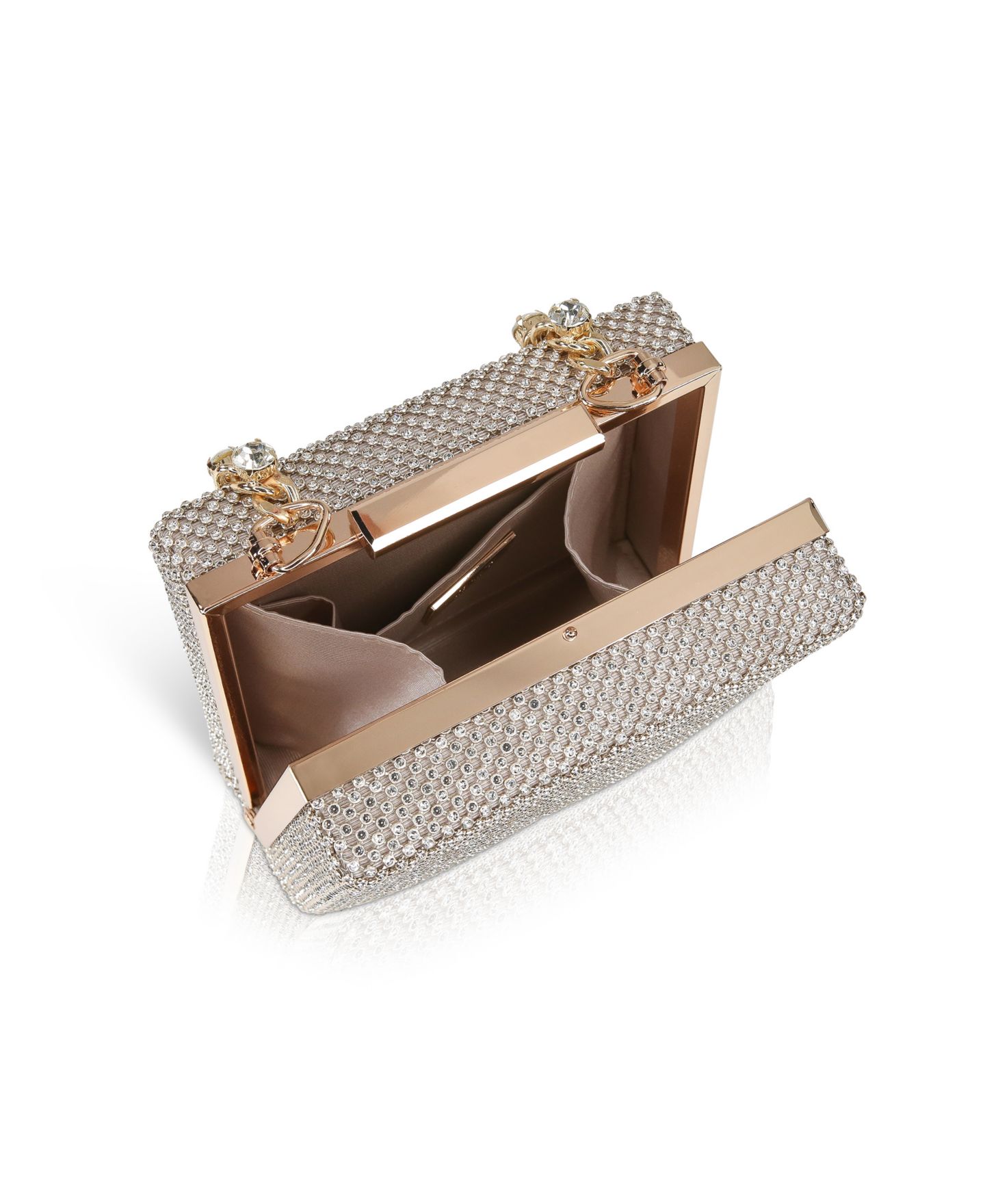Женский клатч Jewel Badgley Mischka Billie Crystal Mini Box Clutch, цвет: Золотой — фото 3