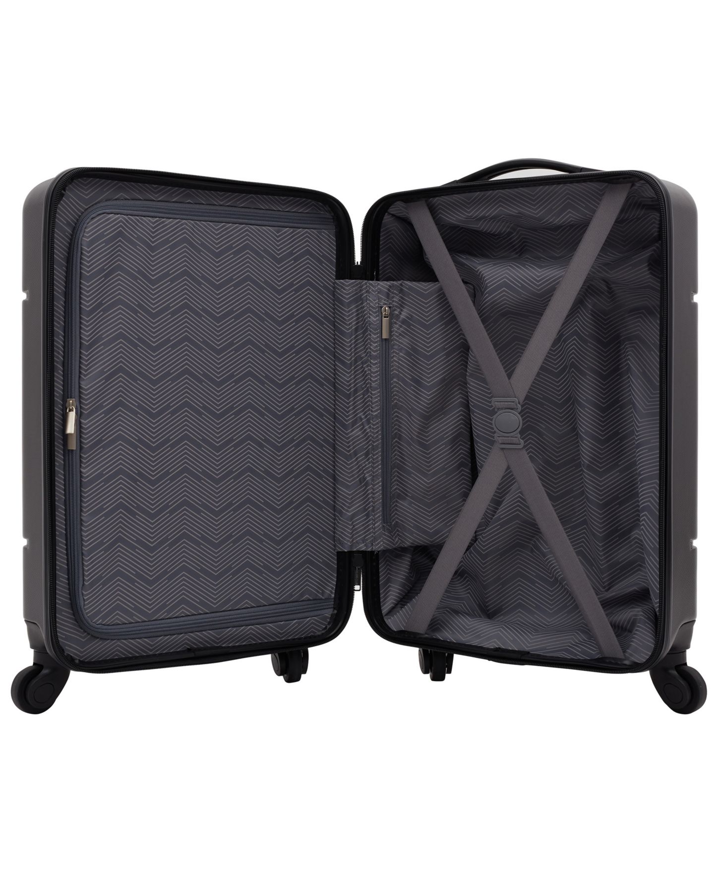 Чемодан Travelers Club Skyline Collection 20" Rolling Carry-On with 360 Degree 4-Wheel System, цвет: Чёрный — фото 7