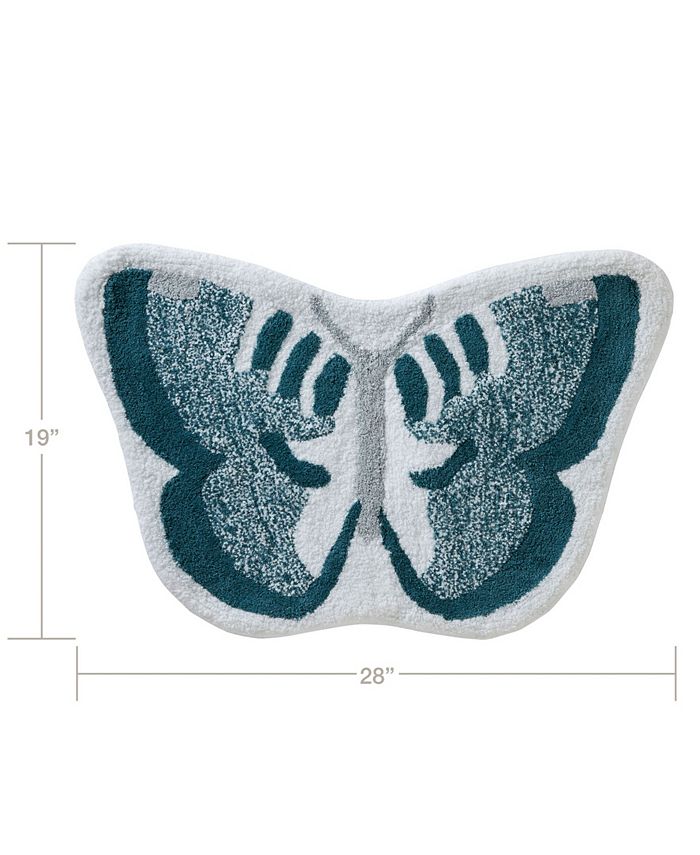 SKL Home Inspirational Meadow Butterfly Bath Rug, 19" x 28" Macy's