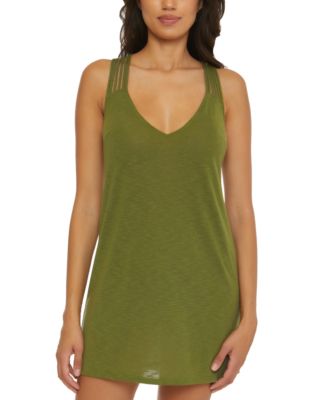 Becca - Women's Breezy Basics Macrame-Back Cover-Up Dress