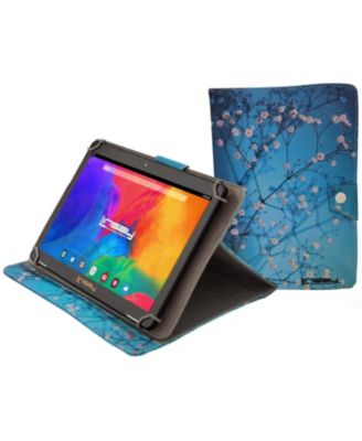 New 10.1" Tablet Octa Core 128GB Bundle with Spring Flowers Case Newest Android 14