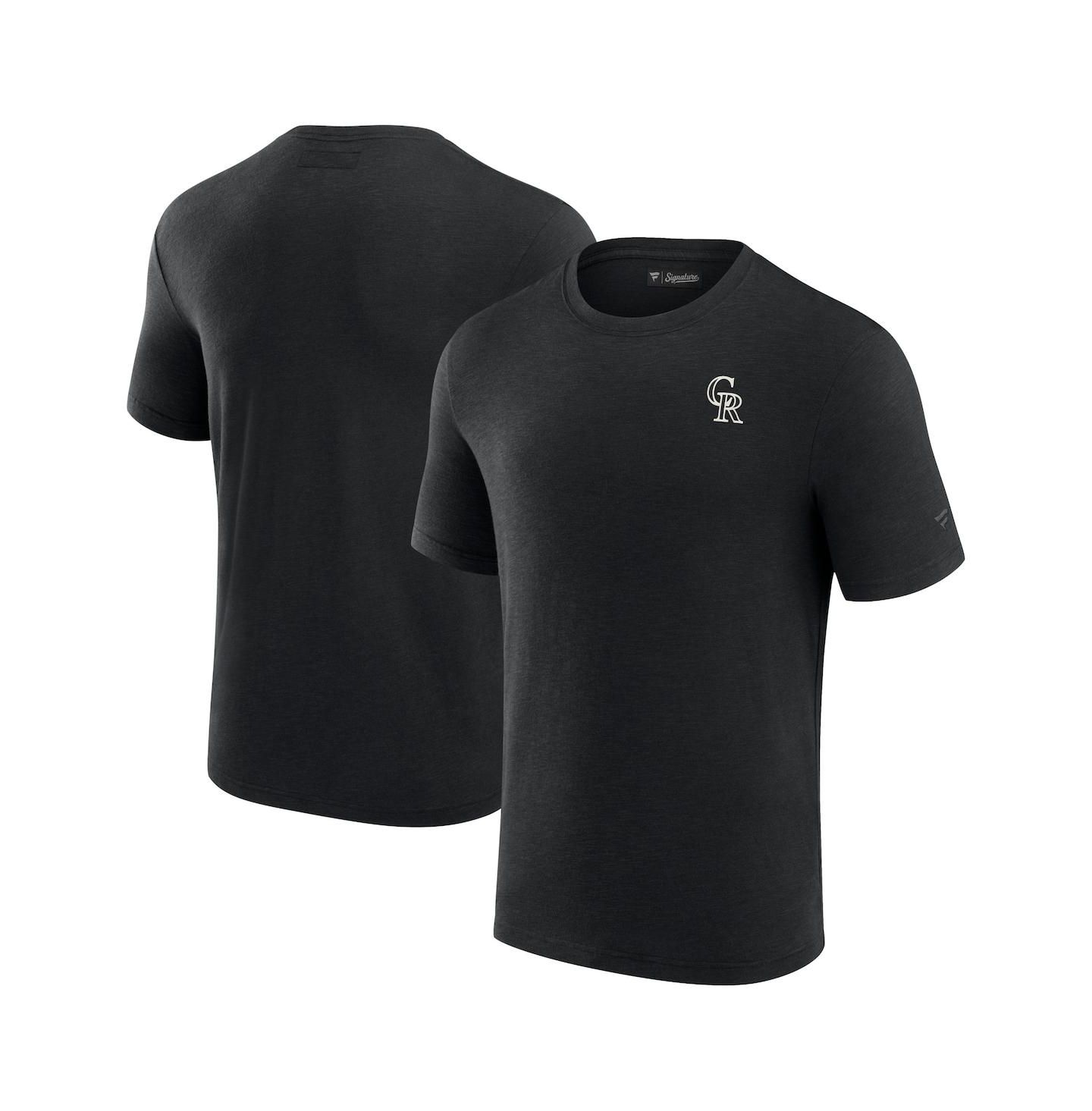 Мужская футболка Fanatics Signature Black Colorado Rockies Modal Short Sleeve — фото 2