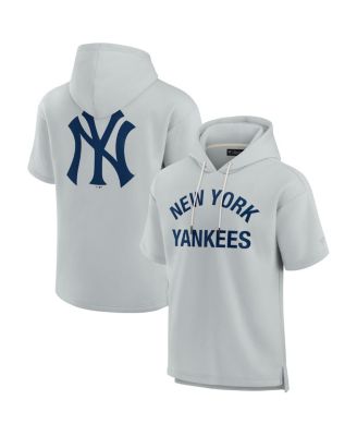 Men s and Women s Fanatics Signature Gray New York Yankees Super Soft Fleece Short Sleeve Hoodie Macy s