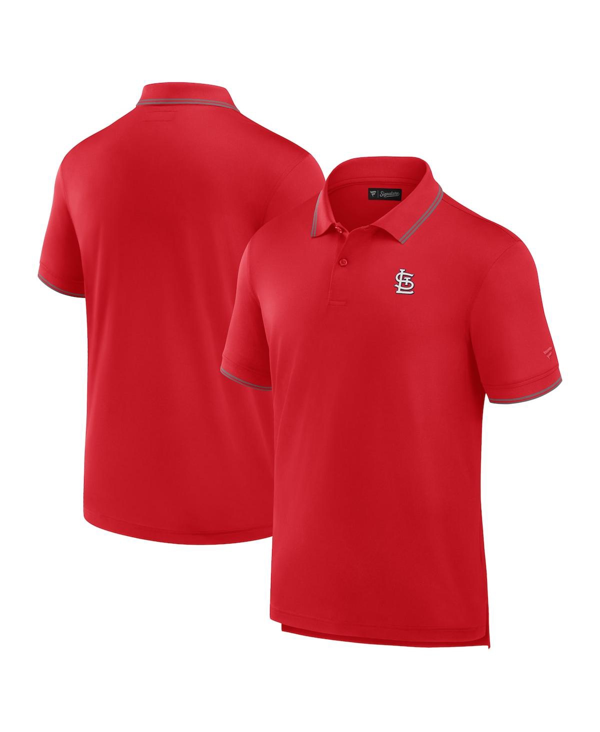 Men's Fanatics Signature Red St. Louis Cardinals Pique Polo Shirt - Red