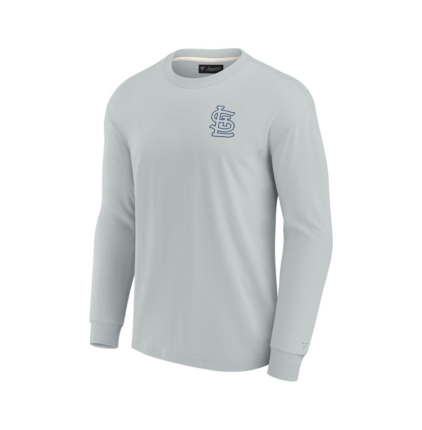 Футболка Fanatics Signature Gray St. Louis Cardinals Super Soft Long Sleeve — фото 3