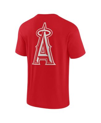 Men's and Women's Red Los Angeles Angels Super Soft Short Sleeve T-shirt