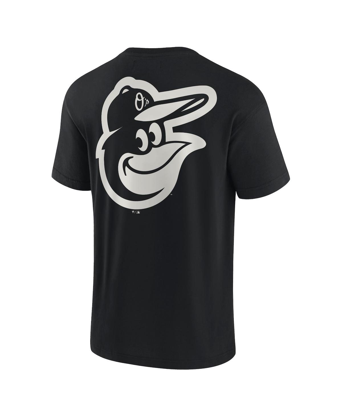 Shop Fanatics Signature Men's And Women's  Black Baltimore Orioles Super Soft Short Sleeve T-shirt