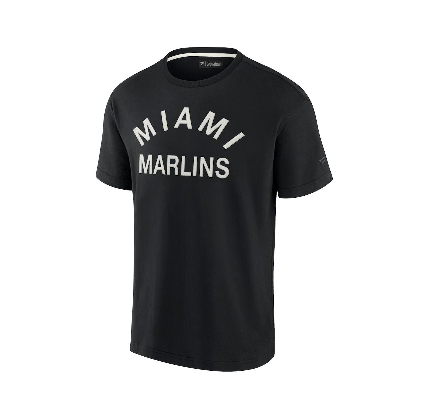 Men's and Women's Black Miami Marlins Super Soft Short Sleeve T-shirt