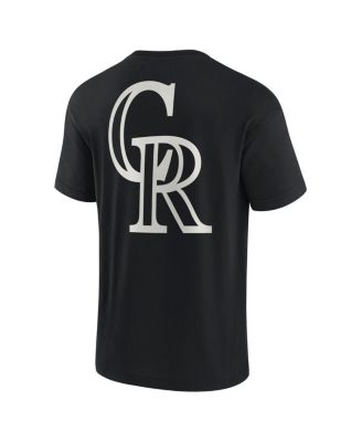 Men's and Women's Black Colorado Rockies Super Soft Short Sleeve T-shirt