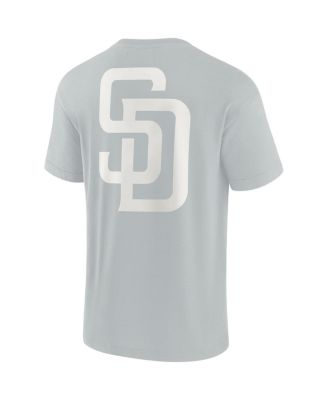 Men's and Women's Gray San Diego Padres Super Soft Short Sleeve T-shirt