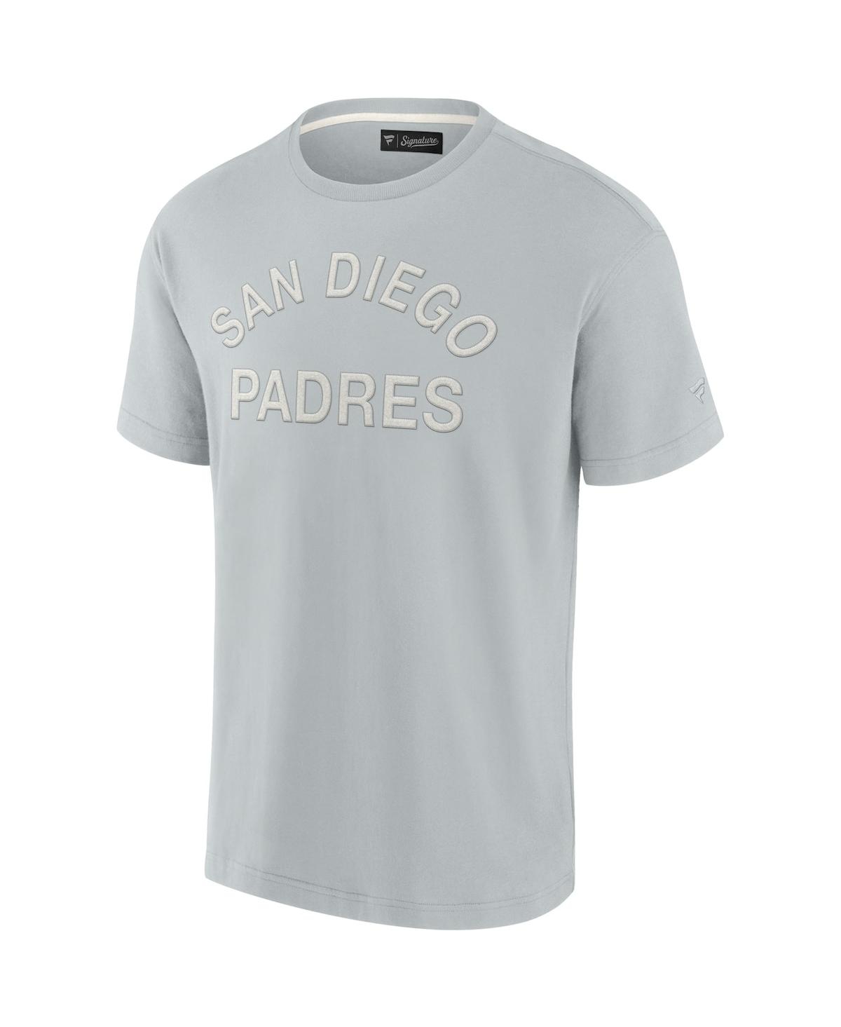 Fanatics Signature Unisex  Gray San Diego Padres Super Soft Short Sleeve T-shirt In Gray