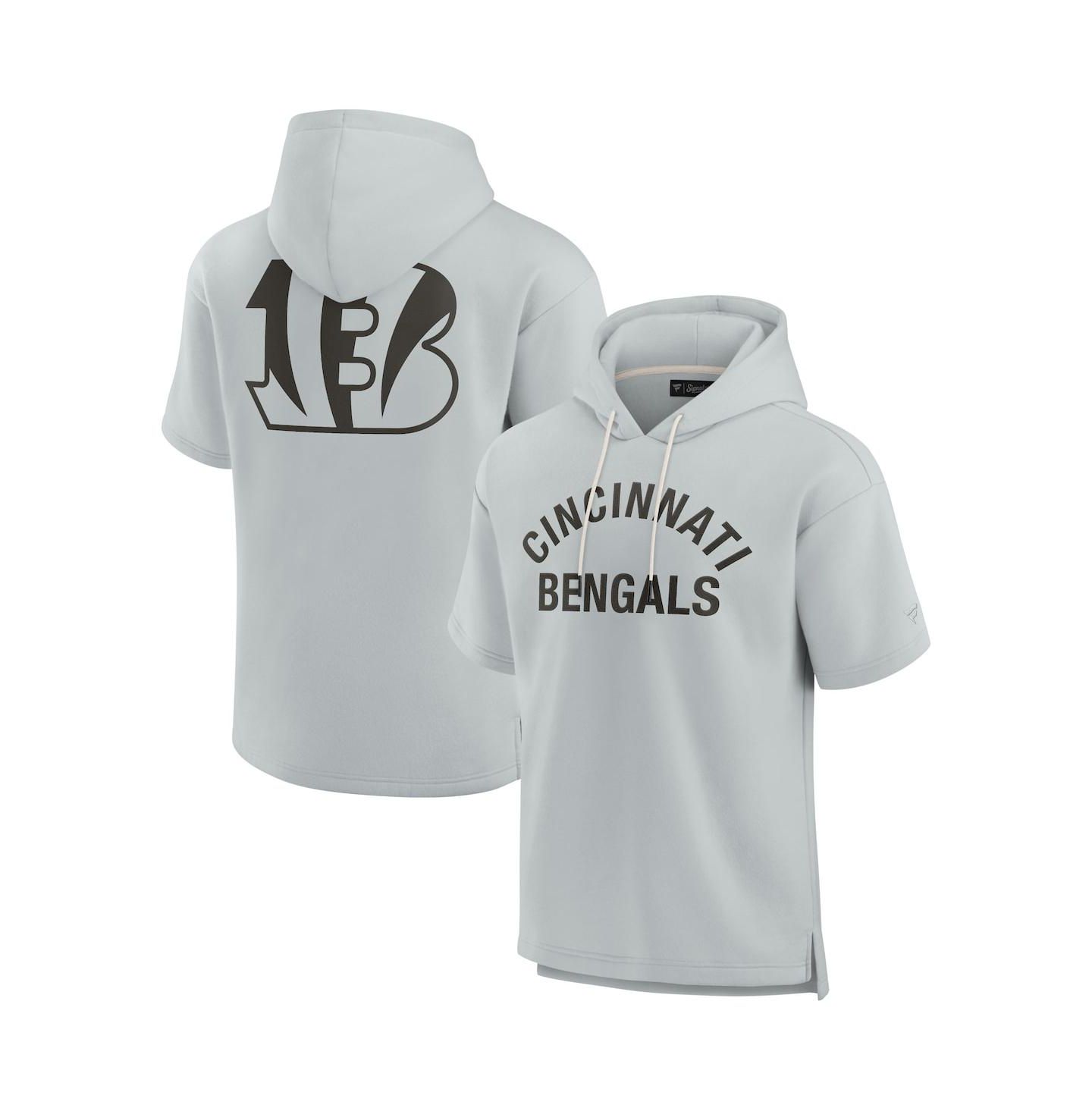 Худи Fanatics Signature Gray Cincinnati Bengals Super Soft Fleece Short Sleeve — фото 1