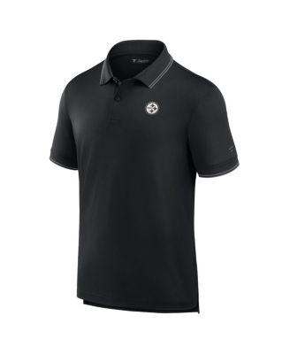 Men's Black Pittsburgh Steelers Pique Polo Shirt