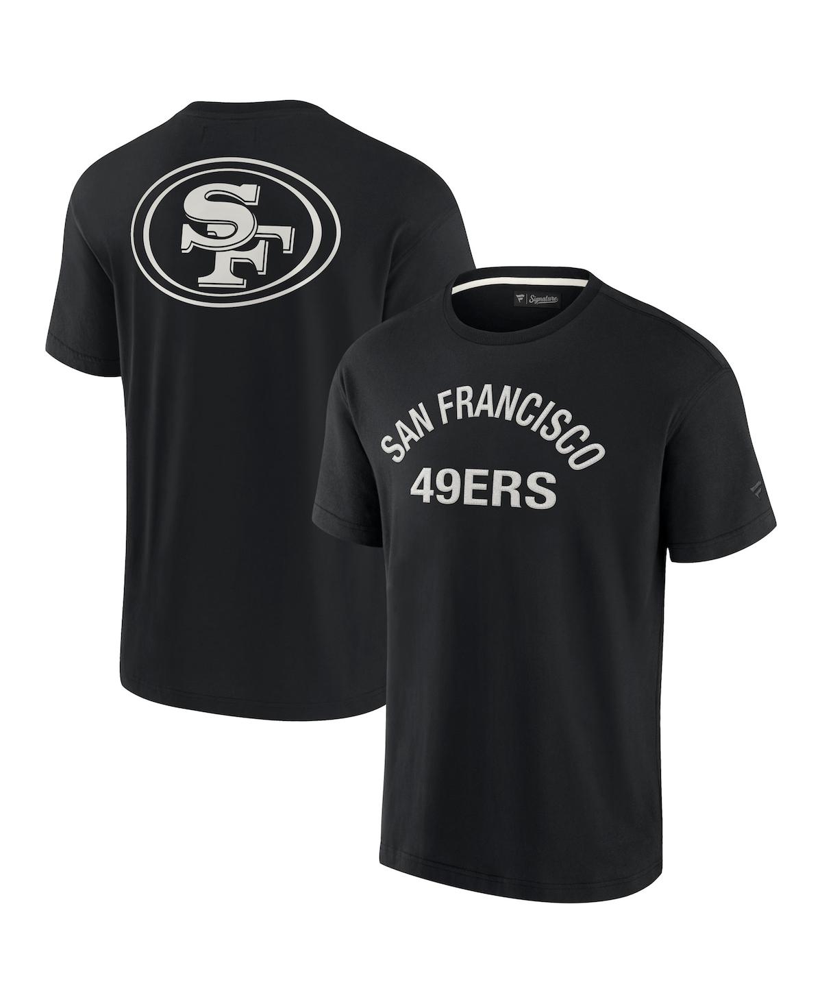 Fanatics Signature Men's And Women's  Black San Francisco 49ers Super Soft Short Sleeve T-shirt