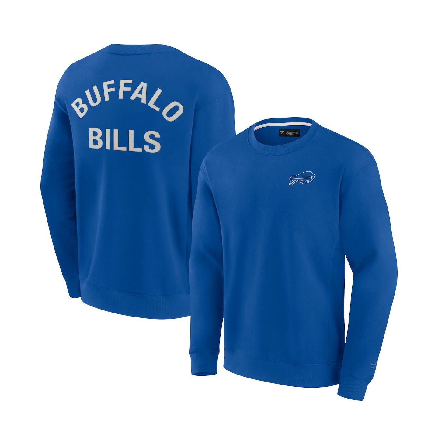 Толстовка Fanatics Signature Royal Buffalo Bills Super Soft Pullover Crew — фото 1