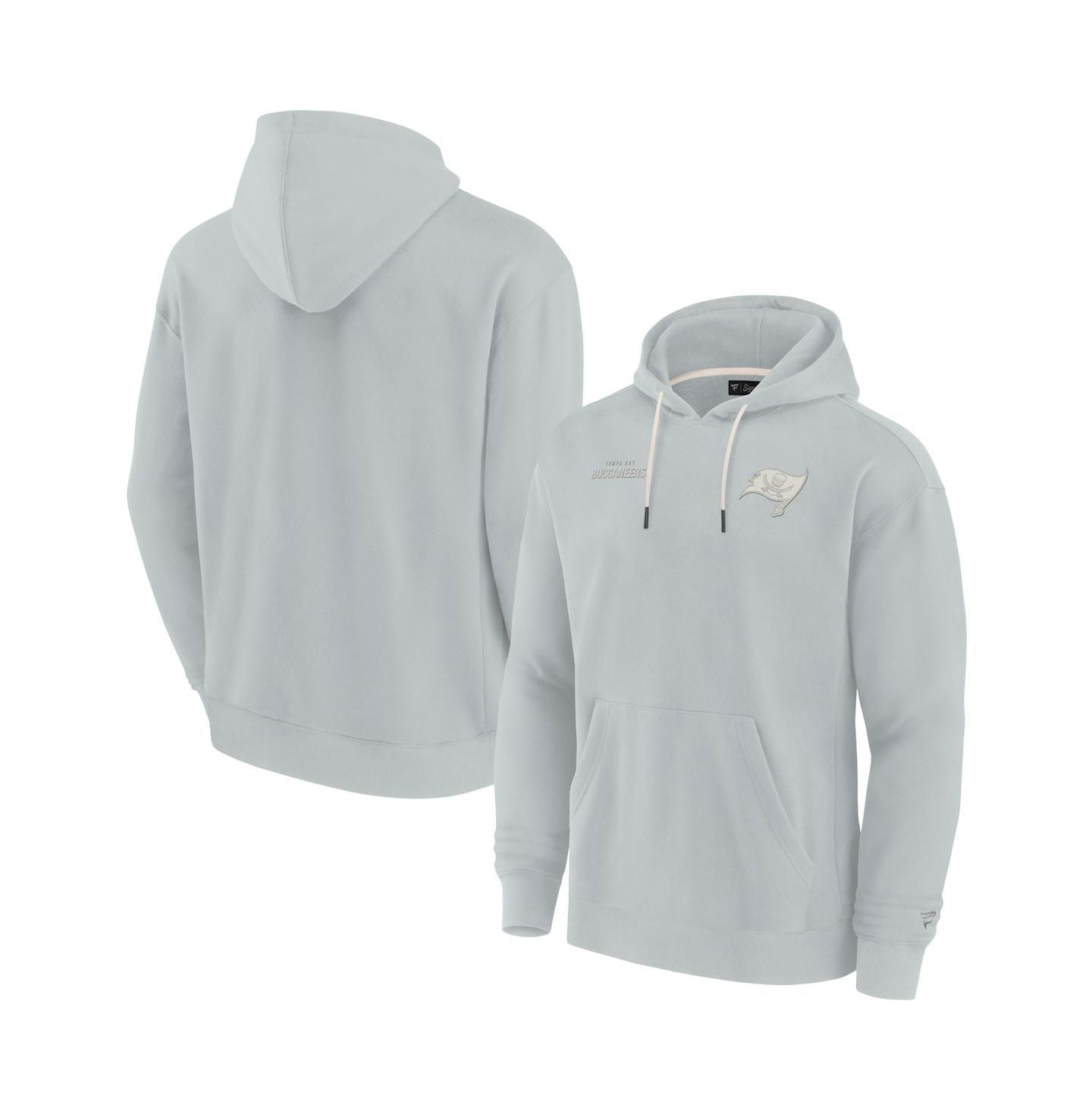 Худи Fanatics Signature Gray Tampa Bay Buccaneers Super Soft Fleece Pullover — фото 1