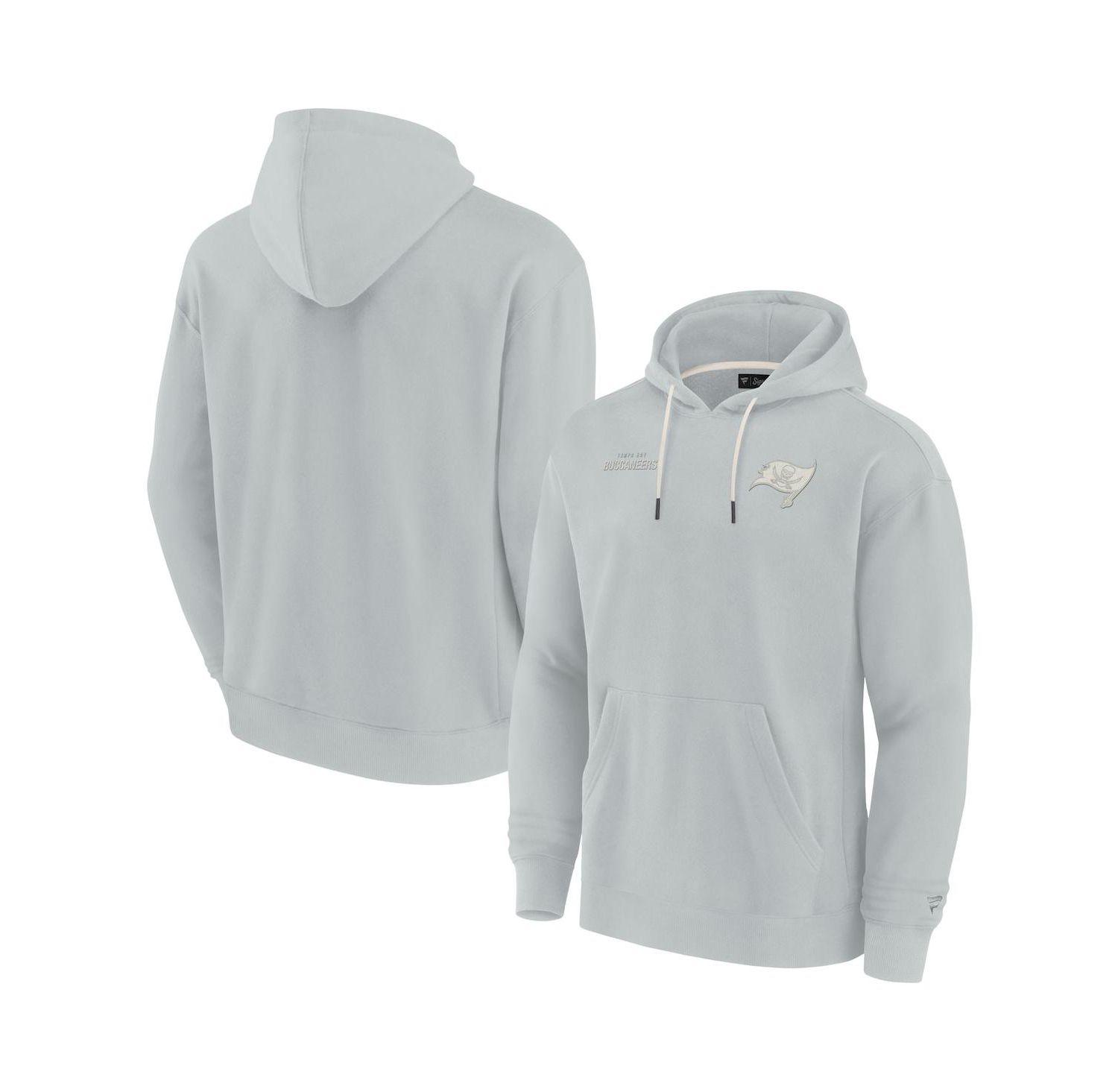 Men's and Women's Gray Tampa Bay Buccaneers Super Soft Fleece Pullover Hoodie