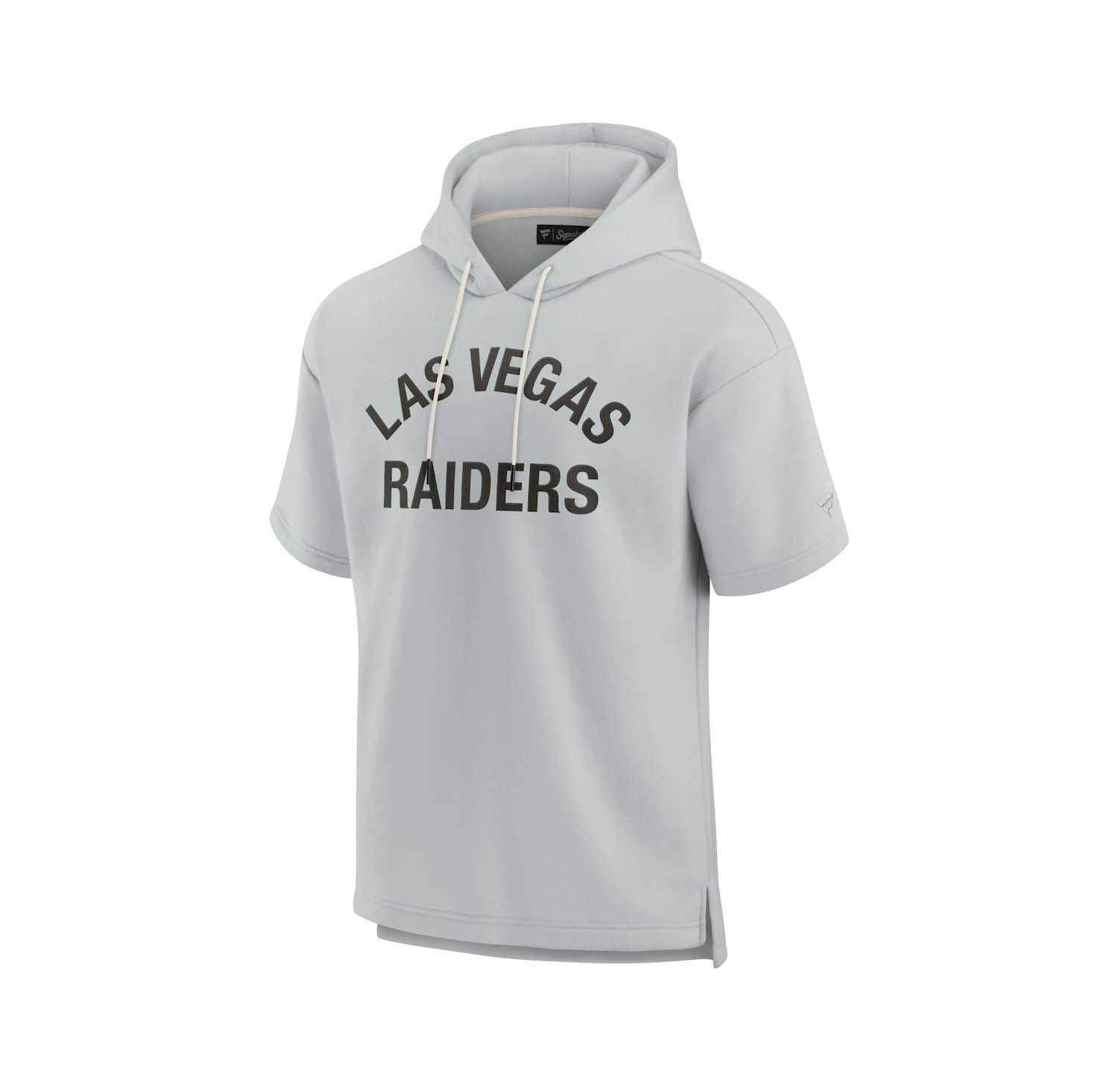 Men's and Women's Gray Las Vegas Raiders Super Soft Fleece Short Sleeve Hoodie