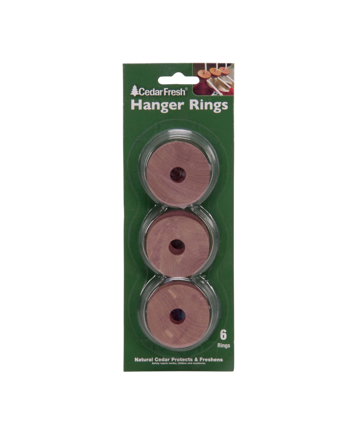 Shop Household Essentials Cedar Rings, Set Of 6 In Natural