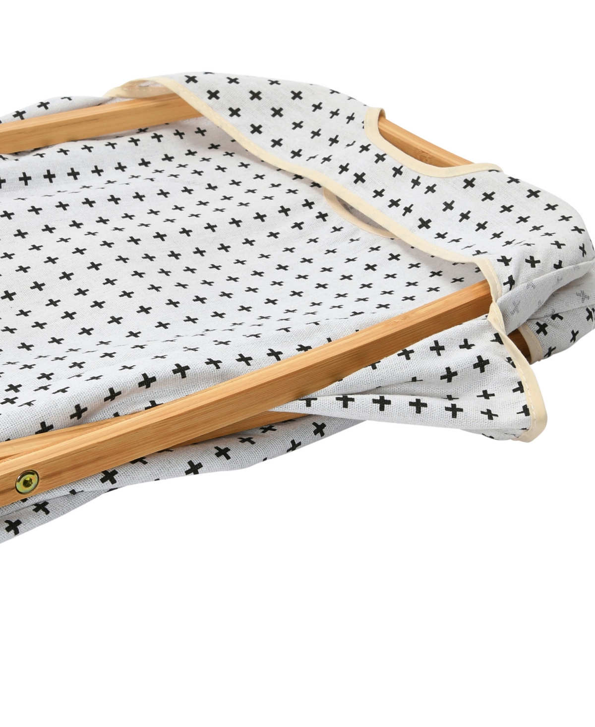 Household Essentials Bamboo X Frame Hamper, Cross In Natural