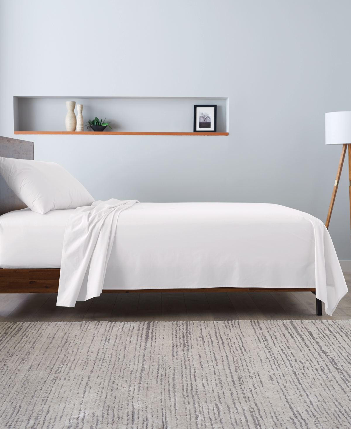 Ella Jayne Percale Cool and Crisp 300 Thread Count 100% Cotton 3-Pc. Sheet Set,